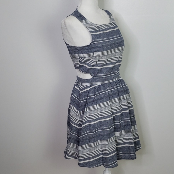 Others Follow Dresses & Skirts - Others Follow Cut Out Linen Blend Mini Dress